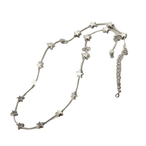LUOFENG Modische Halskette, süße, coole Halsketten mit unregelmäßigem Stern-Pentagramm-Anhänger für Männer und Frauen, modische Punk-Hip-Hop-Halskette für Geburtstagspartys von LUOFENG