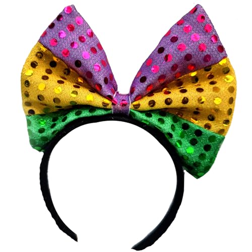 LUOFENG Modisches Haarband mit Pailletten, Schleifen, Kopfbedeckung für Partys und Feiern, Events, modisches Haar-Accessoire von LUOFENG