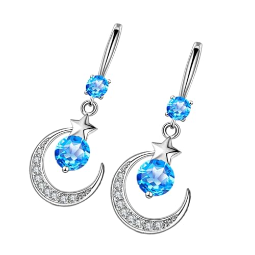 LUOFENG Ohrhänger Mond und Stern Charm Ohrringe Mädchen Accessoires Mode Frauen Ohrschmuck geeignet für Party Alltag von LUOFENG