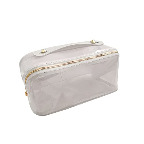 LUOFENG Reise-Kosmetiktasche mit großem Fassungsvermögen, transparenter Kulturbeutel, Make-up-Tasche für Damen, tragbare PU-Kulturtasche mit Griff von LUOFENG