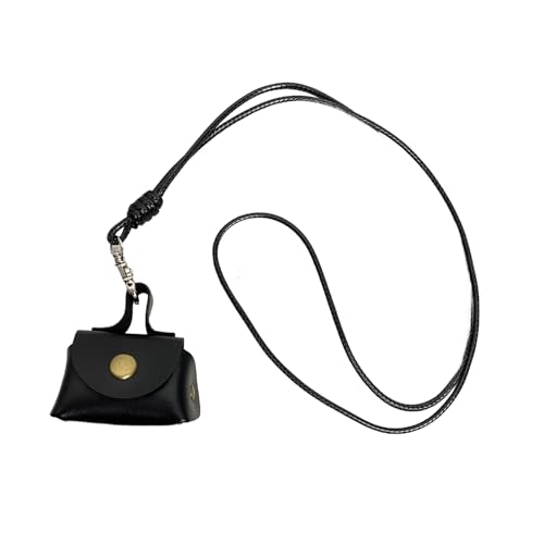 LUOFENG Robuste Vintage-Leder-Halsketten-Tasche für Kopfhörer und Münzen, kleine lange Designs für modische Frauen von LUOFENG