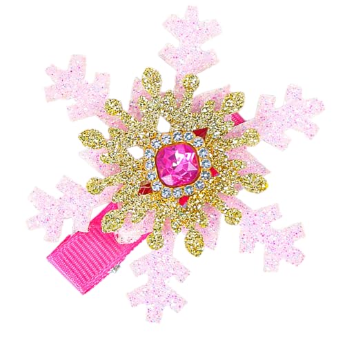LUOFENG Schneeflocke Haarspange Weihnachten Haarspange Süße Weihnachten Flache Clip Haarnadel Weihnachten Elegante Haarspange für Bündel von LUOFENG