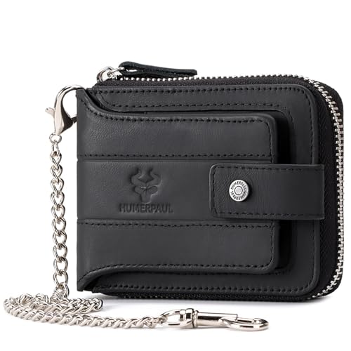 LUOFENG Schulterhandtasche, Elegante Herrenbrieftasche aus Leder mit Münzfach mit Reißverschluss und vielseitiger Geldbörse von LUOFENG