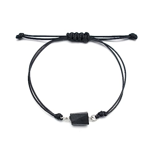 LUOKIFUR Schwarzes Turmalin-Armband für Herren, Geschenk für Freund, Kollegen, Vater, Ehemann (Black) von LUOKIFUR