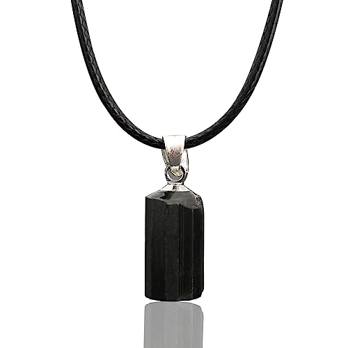 LUOKIFUR Schwarzes Turmalin-Armband für Herren, Geschenk für Freund, Kollegen, Vater, Ehemann (Necklace) von LUOKIFUR