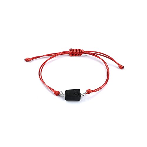 LUOKIFUR Schwarzes Turmalin-Armband für Herren, Geschenk für Freund, Kollegen, Vater, Ehemann (Red) von LUOKIFUR