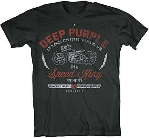 Deep Purple 'Speed King' (Black) T-Shirt Black T-Shirts & Hemden(Medium) von LUOTANGWI