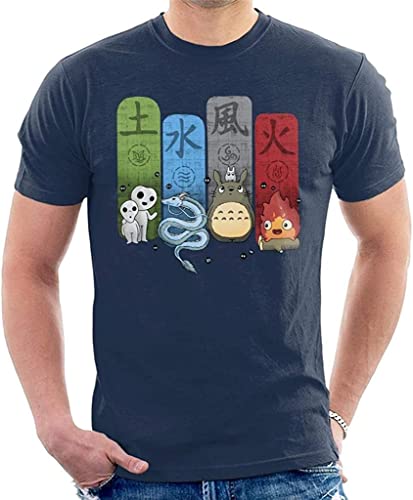 Studio Ghibli Elemental Cute Charms Men's T-Shirt T-Shirts & Hemden(Large) von LUOTANGWI