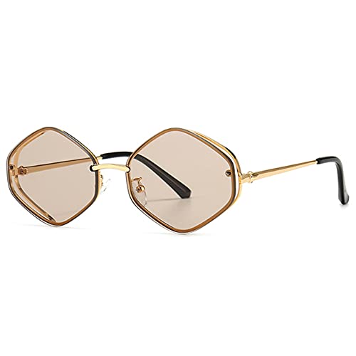 LUOXUEFEI Brillen Sonnenbrillen Rhombus Sonnenbrille Für Damen Sonnenbrille Für Herren Braun Schwarz von LUOXUEFEI