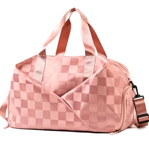 LUOYEQIUFUL Sporttasche für Damen, Reisetasche, Wochenendtasche mit Schuhfach, Handgepäck-Schultertasche für Reisen, Workout, Sport, 06-Pink, modisch von LUOYEQIUFUL