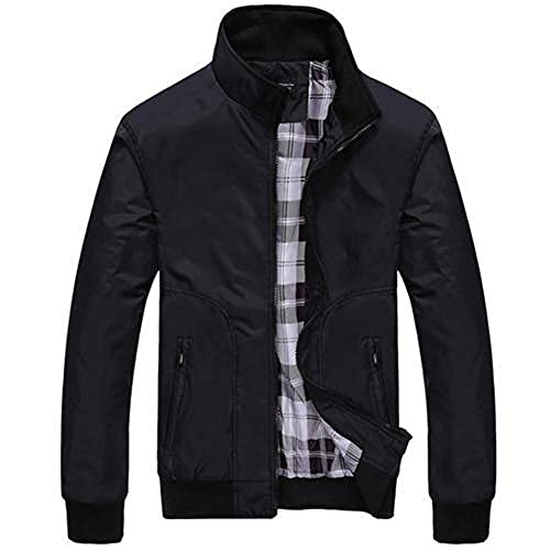 herren winterjacke jacke jacke kragen reißverschluss jacke pilot herren jacke täglich einfach, Schwarz , XL von LUPE