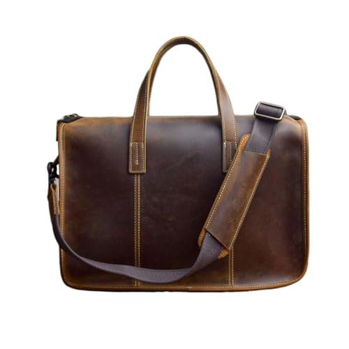 LUPMHY Herren Aktentaschen Handtaschen Echtleder Gepäck Tragetaschen Messenger Schultertaschen Laptoptaschen von LUPMHY