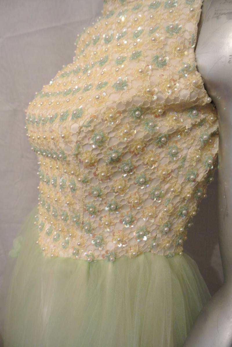 50Er Jahre Couture Abendkleid von LURABELLEBOUTIQUE