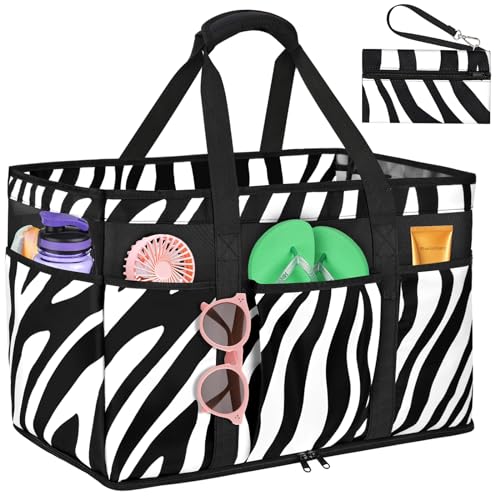 LUROON Groß Strandtasche Damen mit Reißverschluss Wasserdicht Badetasche Damen Strandtasche XXL Familie Faltbare Reisetasche Beach Tote Bag Shopper Damen für Strand Pool Picknick Reisen 50*35*20cm von LUROON