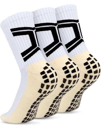 LUROON Rutschfeste Fußballsocken Herren Damen Atmungsaktiv Grip Socke Fußball Socken Anti Rutsch Sportsocken Tennissocken für Basketball Yoga Rugby Wandern Laufen Handball (38-46) von LUROON