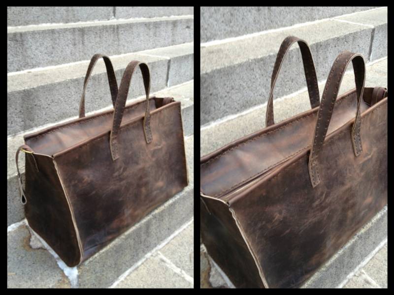 Leder Reisetasche Herren, Große Reisetasche, Wochenendtasche Weekender Herrentasche, Maßgeschneidert in Ny By Hand von LUSCIOUSLEATHERNYC