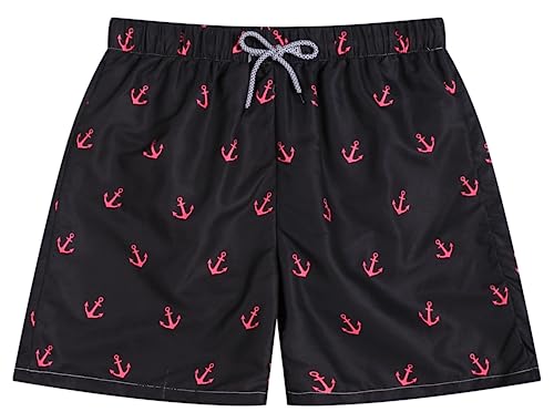Dissolving Swim Trunks Prank Shorts Funny Gift for Brother Boyfriend Bachelor Beach Party in The Swimming Pool, Anchor Black, M von LUSKOPA