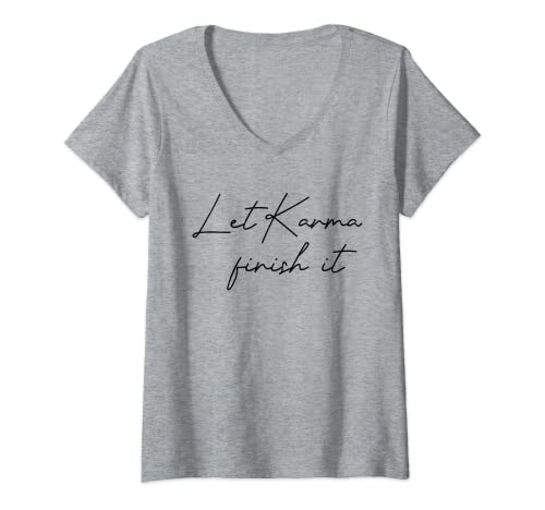 Damen KARMA DESIGN MIT LUSTIGEM SPRUCH T-Shirt mit V-Ausschnitt Damen KARMA DESIGN MIT LUSTIGEM SPRUCH T-Shirt mit V-Ausschnitt von LUSTGE KARMA DESIGNS