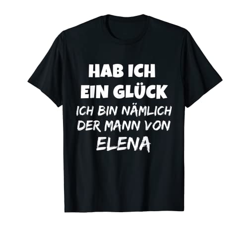 Herren HABE ICH EIN GLÜCK - HOCHZEITSTAG EHE EHEMANN ELENA T-Shirt Herren HABE ICH EIN GLÜCK - HOCHZEITSTAG EHE EHEMANN ELENA T-Shirt von LUSTIGE SPRÜCHE EHEPARTNER EHEFRAU EHELEUTE