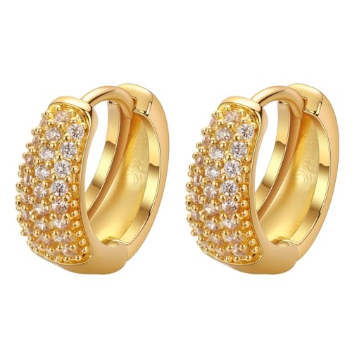 Aufmerksames Geschenk: Pavé-Fassung – Kristall-Huggie-Hoops von LUTAKU