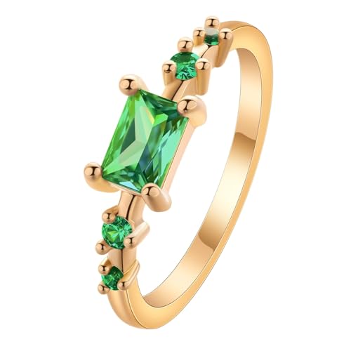 LUTAKU Exquisite geschichtete Ringe: reines Kupfer galvanisiert, quadratische Diamanten, vielseitiger Stil, Geschenk für Frauen LUTAKU Exquisite geschichtete Ringe: reines Kupfer galvanisiert, quadratische Diamanten, vielseitiger Stil, Geschenk für Frauen von LUTAKU