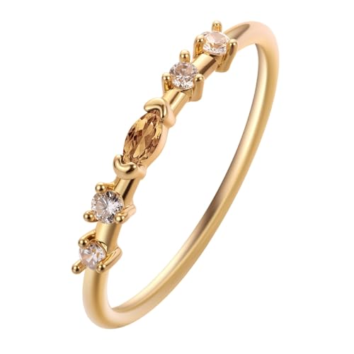 LUTAKU Statement-Edelstein-Siegelringe: zierliche Marquise- und Diamantstücke für viele Anlässe für Frauen als Geschenk, Messing, Zirkon LUTAKU Statement-Edelstein-Siegelringe: zierliche Marquise- und Diamantstücke für viele Anlässe für Frauen als Geschenk, Messing, Zirkon von LUTAKU