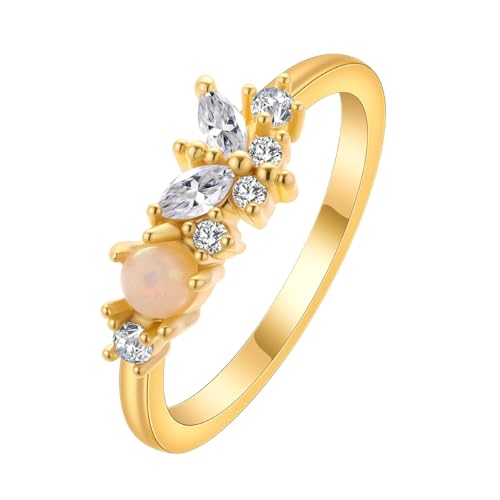 LUTAKU Zarter und zierlicher Schmetterlingsring mit Marquisesteinen, Geschenk Ring für beste Freunde und Freundinnen für Frauen von LUTAKU