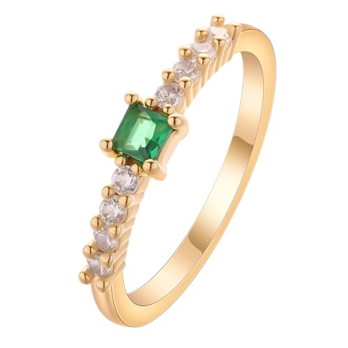 Stapelbarer ovaler Haupt-Diamantring aus reinem Kupfer, vielseitiger und eleganter täglicher Ring für alle Gelegenheiten, tolles Geschenk für Frauen von LUTAKU