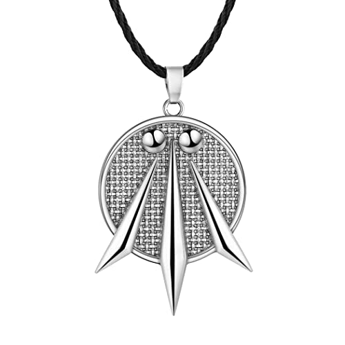 LUTAKU Die Awen Drei Lichtstrahlen Anhänger Halskette für Männer keltisches Symbol der Druiden walisischer Charm Lederkette Druiden keltisches Symbol Amulett Schmuck, Leder von LUTAKU