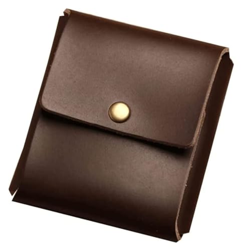 Geldbörsen Brieftasche Einfache Damen Leder Geldbörse Vintage Tragbarer Kartenhalter Große Kapazität Münzgeldbörsen Unisex Reißfest Geschenk (Color : Dark Coffee) von LUTFI