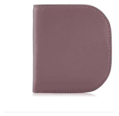 Geldbörsen Brieftasche Neue Damen-Geldbörse aus Leder, schlank, einfach, Kartenhalter, tragbare Schnalle, Münzgeldbörsen, 6 Kartenfächer, reißfest Geschenk (Color : Purple) von LUTFI