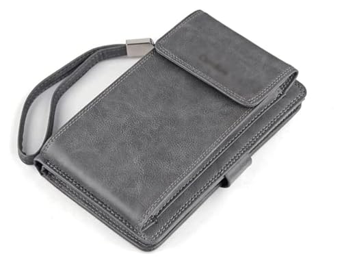 Geldbörsen Brieftasche Retro Damen Leder Geldbörse Tragbarer Mehrzweck-Kartenhalter Einfache Mode Münzbörsen Mehrere Kartenfächer Unisex Geschenk (Color : Light Gray) von LUTFI