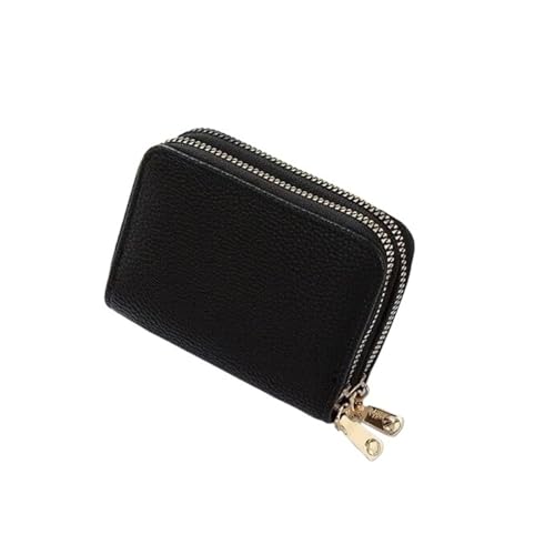 Geldbörsen Damen-Geldbörse aus Leder, großes Fassungsvermögen, kurzer Kartenhalter, multifunktionale Aufbewahrung, Münzfach, ultradünne Kreditkarten-Geldbörsen Geschenk (Color : Black-1, Size : 8x11 von LUTFI