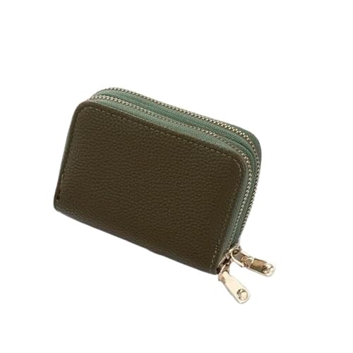 Geldbörsen Damen-Geldbörse aus Leder, großes Fassungsvermögen, kurzer Kartenhalter, multifunktionale Aufbewahrung, Münzfach, ultradünne Kreditkarten-Geldbörsen Geschenk (Color : Green-1, Size : 8x11 von LUTFI