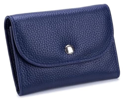 Geldbörsen Geldbörse Damen Leder Geldbörse Lässig Einfach Kurz Kartenhalter Herren Münzfach Klassische Geldbörsen mit Reißverschluss Reißfest Geschenk (Color : Blue, Size : 8.5x10cm) von LUTFI