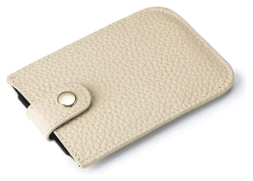 Geldbörsen Geldbörse Damen Leder Geldbörse Mini Kartenhalter All in One Universelle Münzbörsen Unisex Einfache Münztasche Reißfest Geschenk (Color : Cream-1) von LUTFI