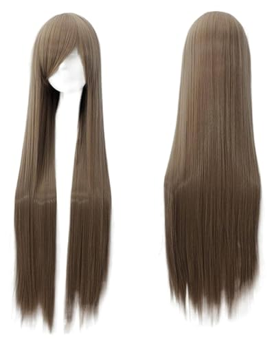 Perücken Haarperücken, Luftvolumen, hohe Temperatur, weiche Seide, voluminöses Haar, langes, seidiges, glattes, großes Wellenhaar, synthetische Perücke, Party-Perücken for Männer Stilvoll(58) von LUTFI