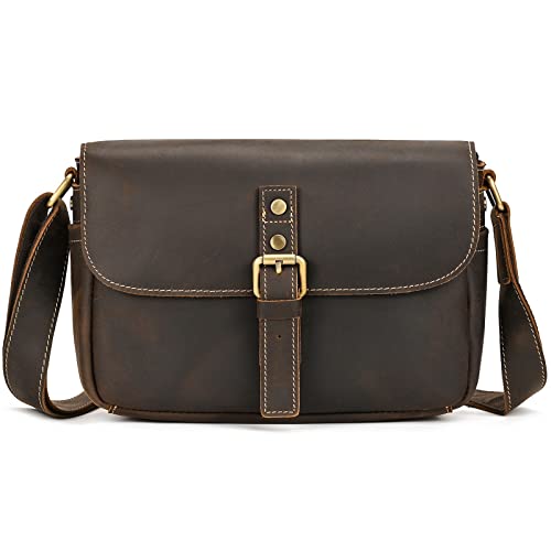 LUUFAN Männer echtes Leder Vintage Schulter Messenger Bag Crossbody Arbeit/Tag Tasche lässig alltäglichen Umhängetasche von LUUFAN