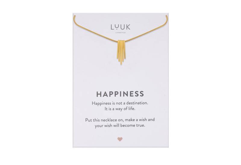 LUUK LIFESTYLE Kette mit Anhänger Boho Kette, wasserfeste Edelstahl Halskette von LUUK LIFESTYLE