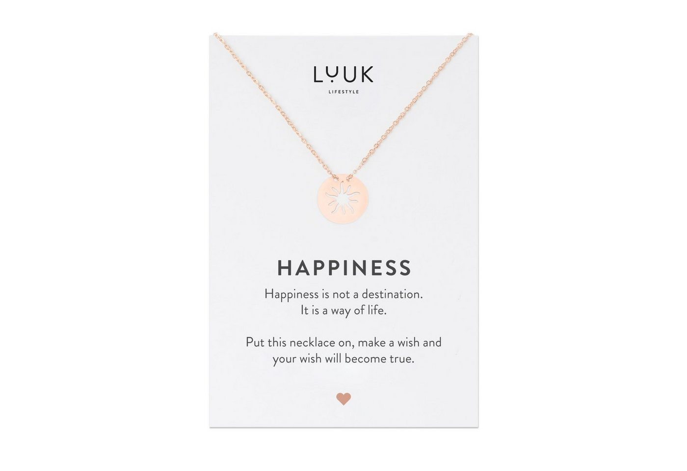 LUUK LIFESTYLE Kette mit Anhänger Sonne, Geschenkidee für Freundin, Verlobte von LUUK LIFESTYLE