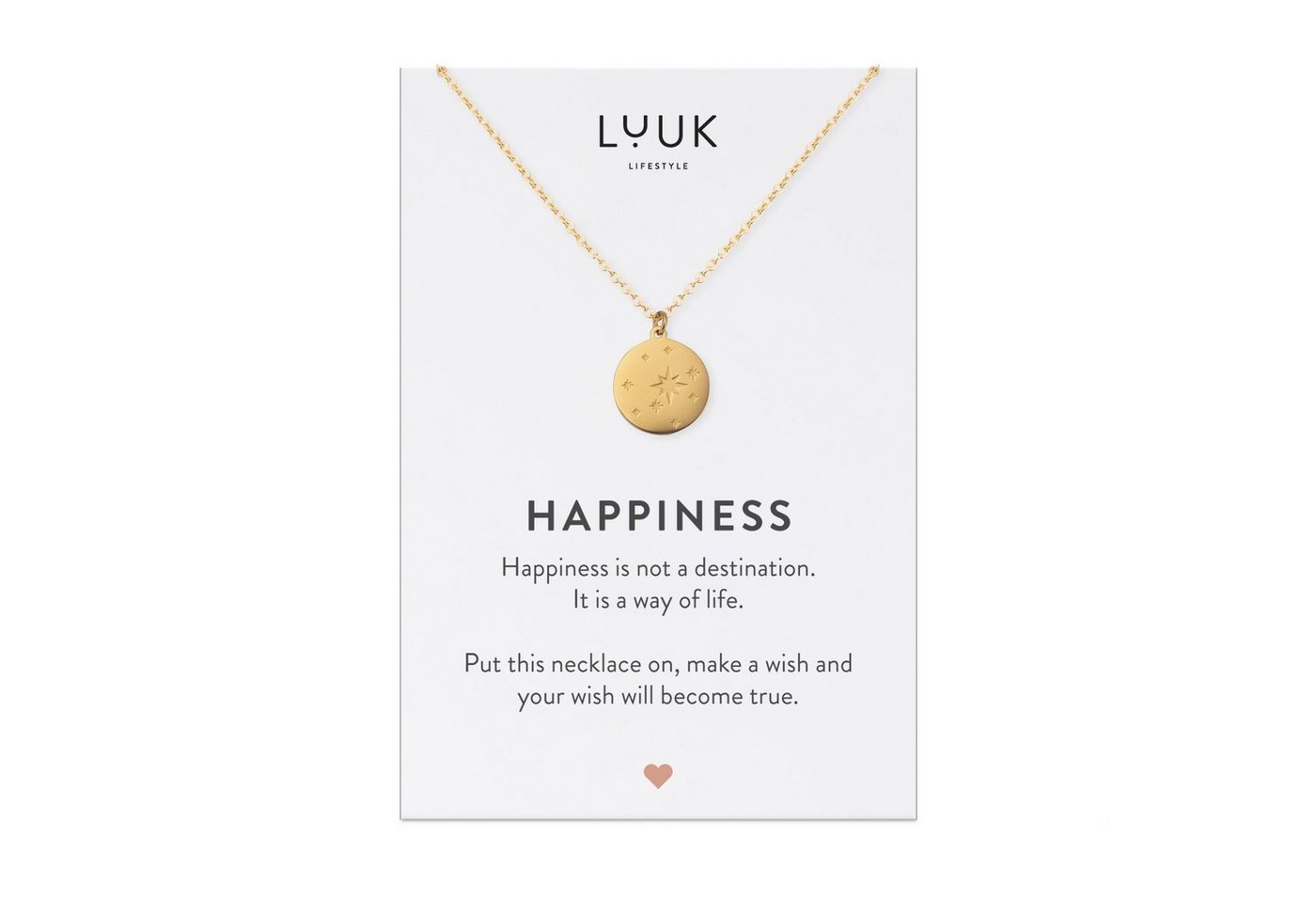 LUUK LIFESTYLE Kette mit Anhänger Sternenhimmel, Geschenkidee für Frauen, Freundin, schlicht von LUUK LIFESTYLE