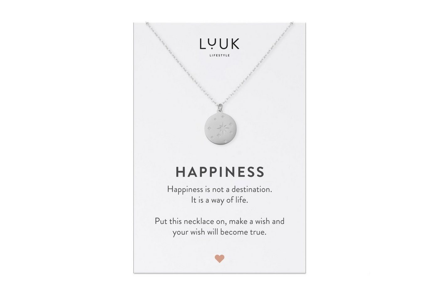 LUUK LIFESTYLE Kette mit Anhänger Sternenhimmel, Geschenkidee für Frauen, Freundin, schlicht von LUUK LIFESTYLE