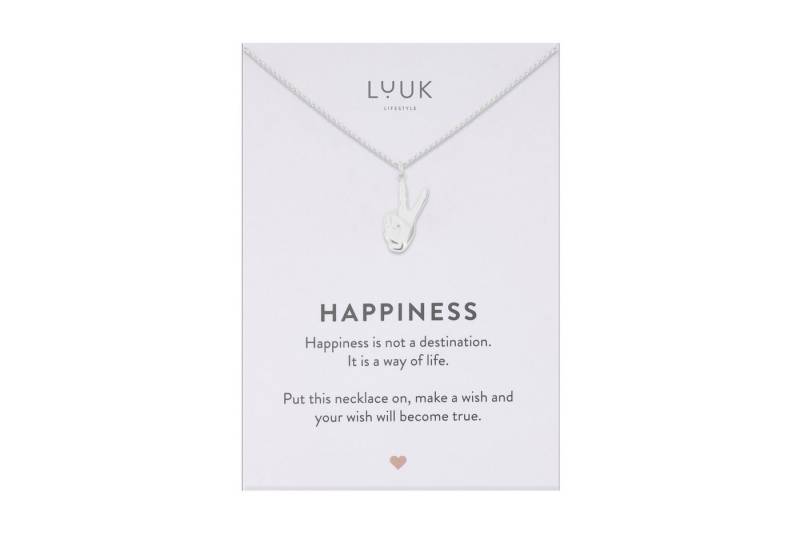 LUUK LIFESTYLE Kette mit Anhänger Victory Hand, Halskette mit Peace Zeichen von LUUK LIFESTYLE