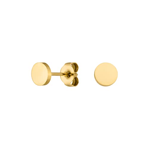 LUUK LIFESTYLE Schlichte Ohrringe aus Edelstahl, Damen Ohrstecker, Glücksbringer Geschenk für Frauen und Mädchen, filigran & wasserfest, Kreis I Plättchen I rund, gold LUUK LIFESTYLE Schlichte Ohrringe aus Edelstahl, Damen Ohrstecker, Glücksbringer Geschenk für Frauen und Mädchen, filigran & wasserfest, Kreis I Plättchen I rund, gold von LUUK LIFESTYLE