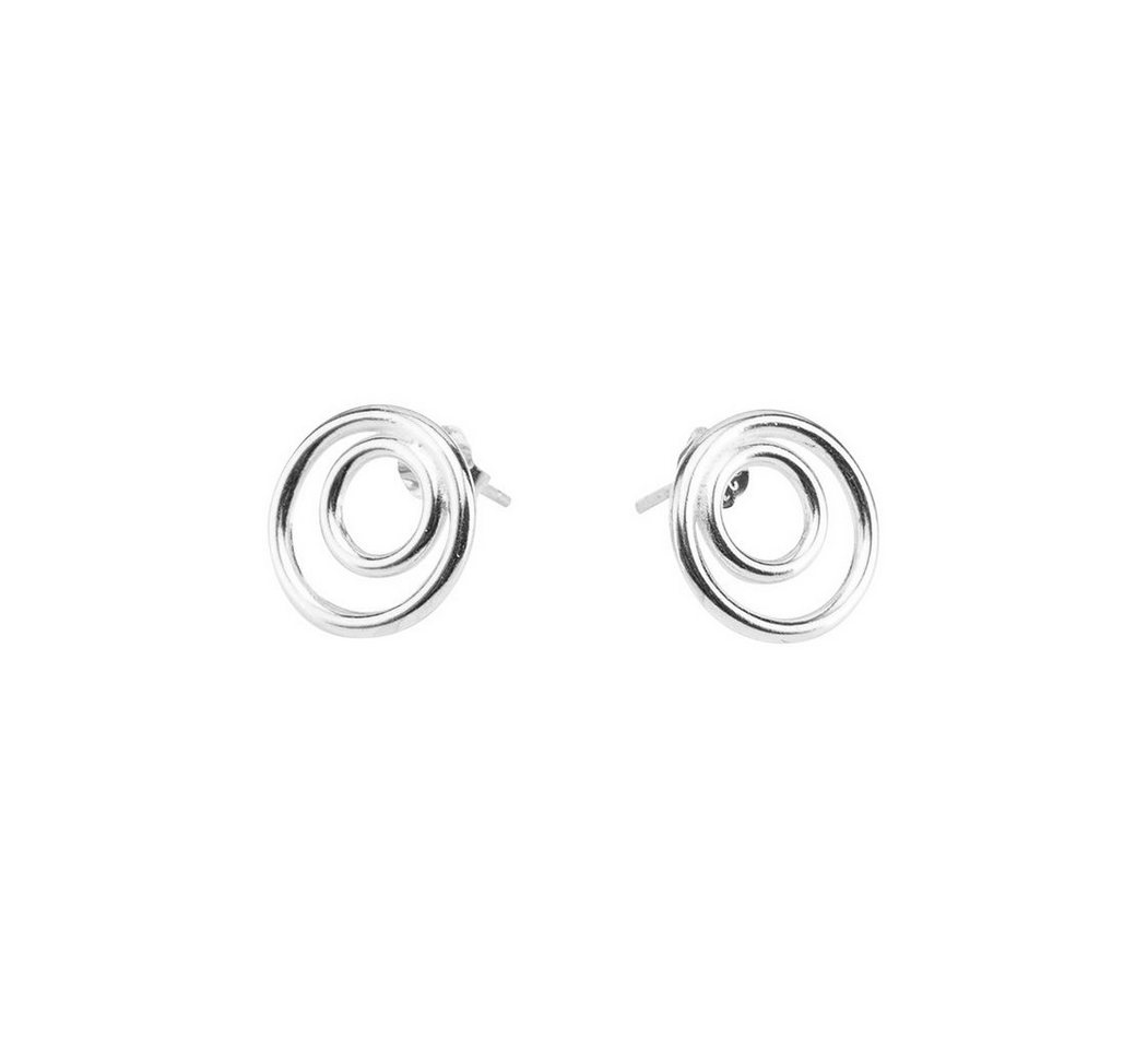 LUUK LIFESTYLE Paar Ohrstecker Spirale, aus hochwertigem 925er Sterling Silber und mit sicherem Verschluss von LUUK LIFESTYLE