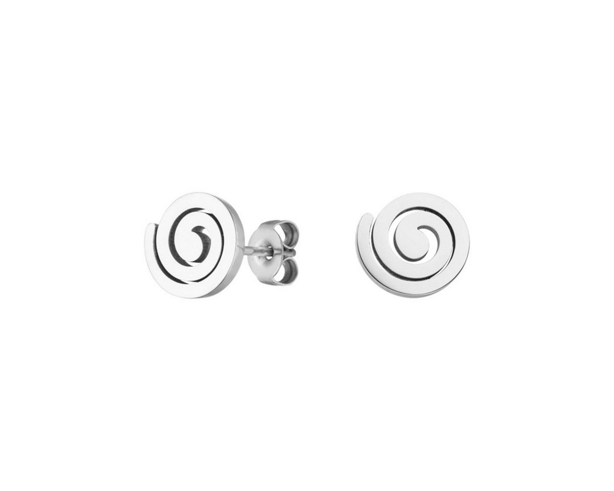 LUUK LIFESTYLE Paar Ohrstecker Spirale, hautverträglich, modernes Design von LUUK LIFESTYLE