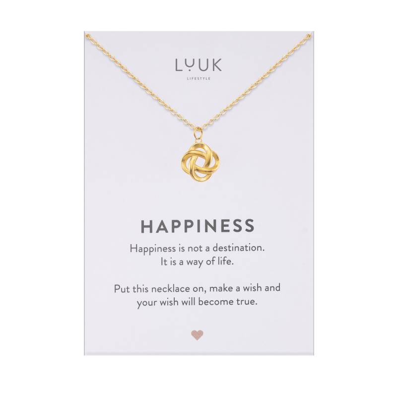 Elegante Damen Halskette I Verschlungener Knoten Liebesknoten Geflochtener Anhänger Minimalist Business Kette Geschenkidee Frau von LUUKLIFESTYLEShop