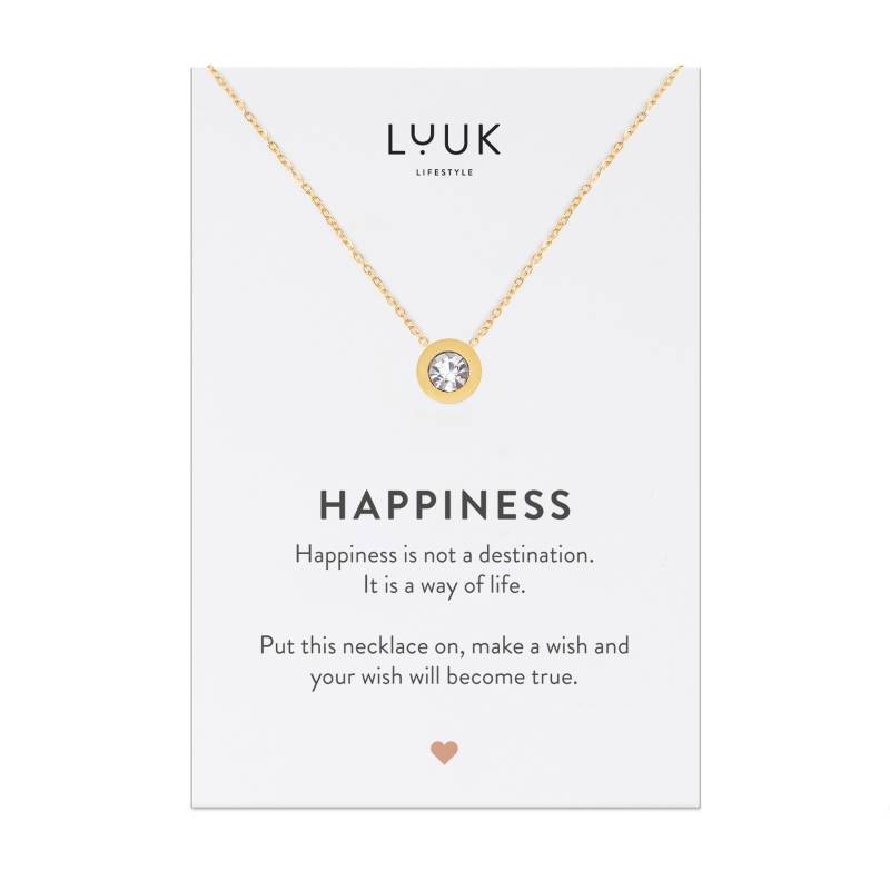 Filigrane Solitärhalskette I Edelstahl Halskette Mit Strass Strassstein Anhänger Minimalist Zirkonia Damen Kette Geschenk Für Freundin von LUUKLIFESTYLEShop