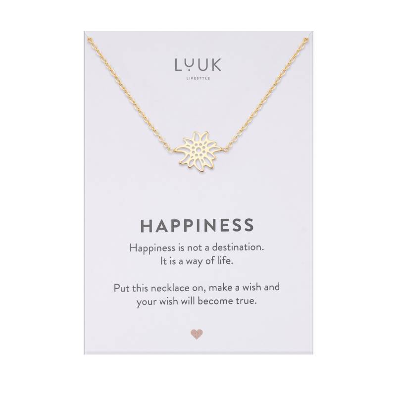 Halskette Mit Edelweiß I Pflanzen Blume Anhänger Aus Edelstahl Geschenkidee Spruchkarte Moderner Damenschmuck Kette Für Frauen von LUUKLIFESTYLEShop
