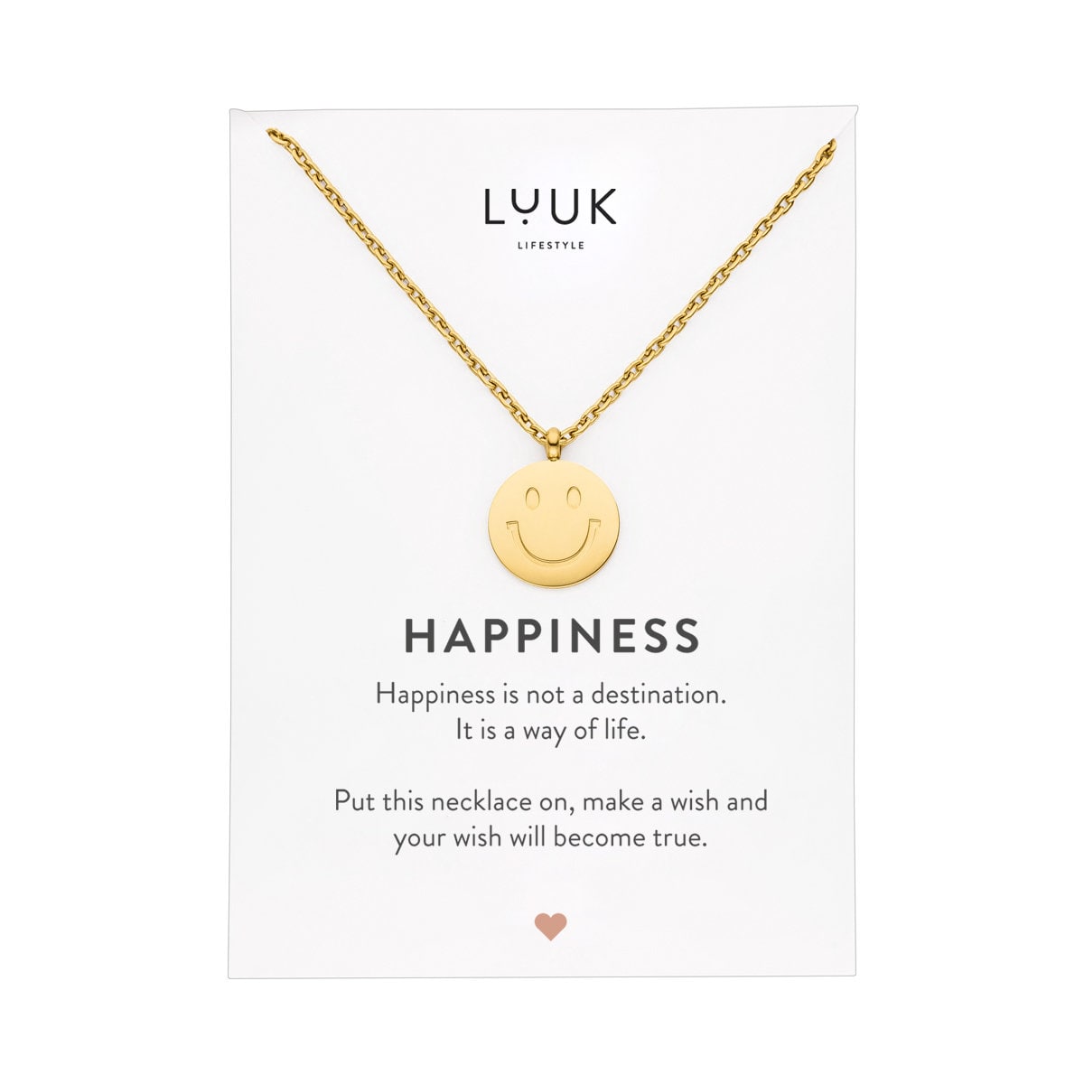 Happiness Freundschaftskette Mit Smiley Coin Anhänger I Happy Smile Face Plättchen Edelstahl Kette Geschenk Für Freundin Glücksbringer Happiness Freundschaftskette Mit Smiley Coin Anhänger I Happy Smile Face Plättchen Edelstahl Kette Geschenk Für Freundin Glücksbringer von LUUKLIFESTYLEShop